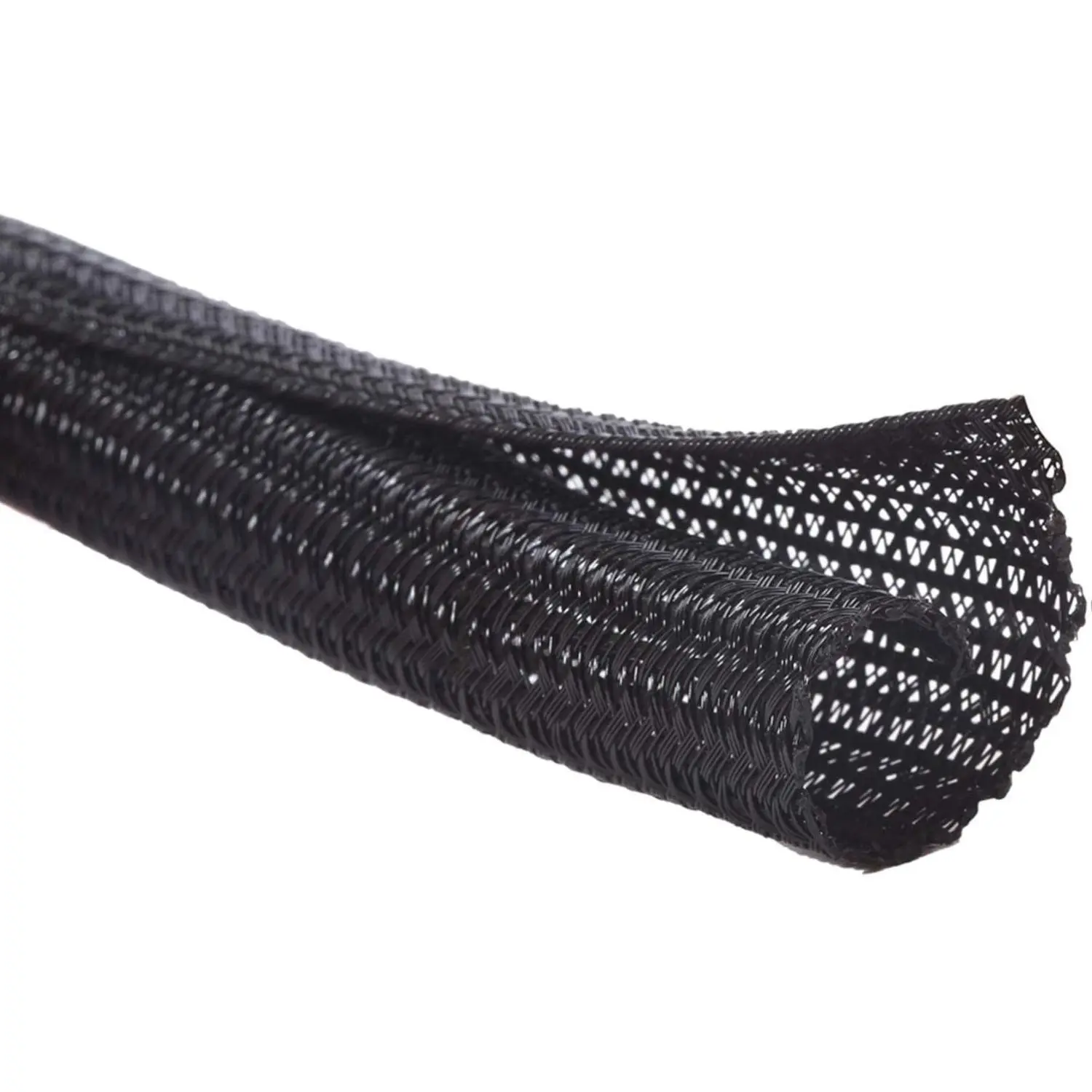 10ft - 1/2 inch Cord Protector Wire Loom Tubing Cable Sleeve Split Sleeving For Cable Power Cord Audio Video Cable – Protect Cat From Chewing - Black