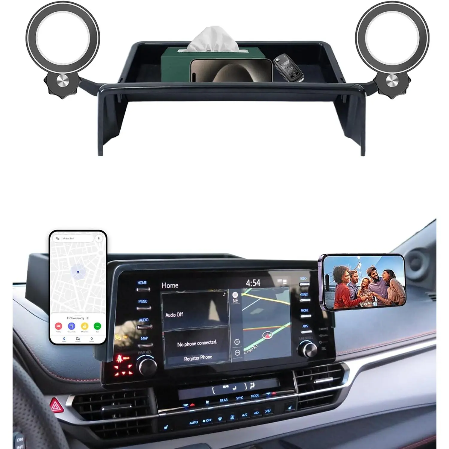 fit for 2021-2024 Sienna(9 Inch-2*Magnetic Mount)