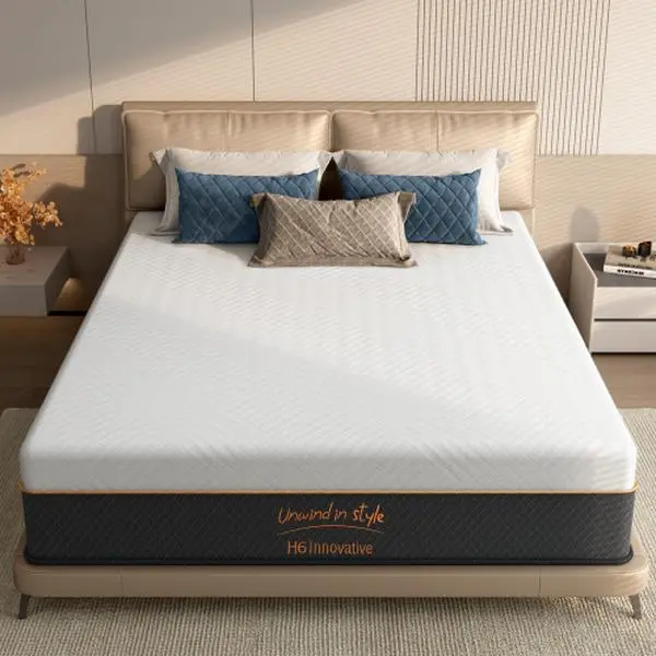 10 Inch Full/Queen/King Hybrid Mattress in a Box, Medium Firm Pocket Coil Mattress with Edge Support, Motion Isolation, Pressure Relief & Breathable Comfort