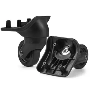 2-Pcs Luggage Wheel Replacement, Suitcase Spinner Black Sturdy Mute Wheels Kit for DIY Repair, Spinner Casters Plastic 360  Rotation