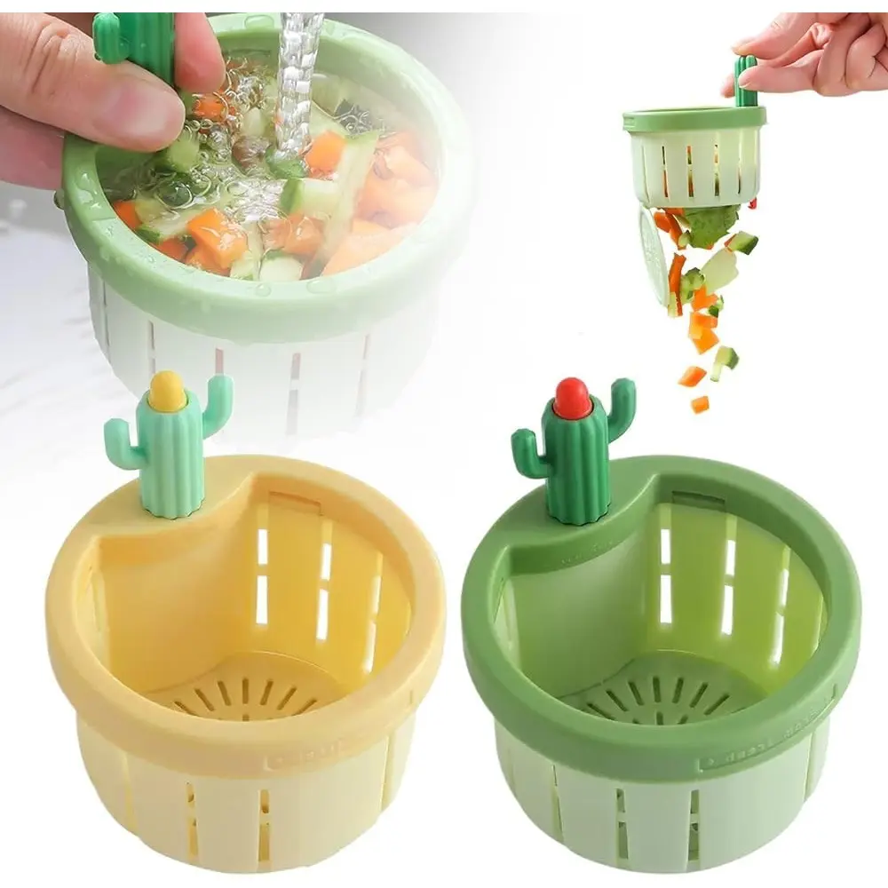 You Need This Kitchen Hack Right Now！2026 New Cactus Sink Strainer, Plastic Strainer, Self-Cleaning Automatic Dumping Filter Basket, Kitchen Strainer Set, Kitchen Cooking Accessories, Kitchen Gadgets