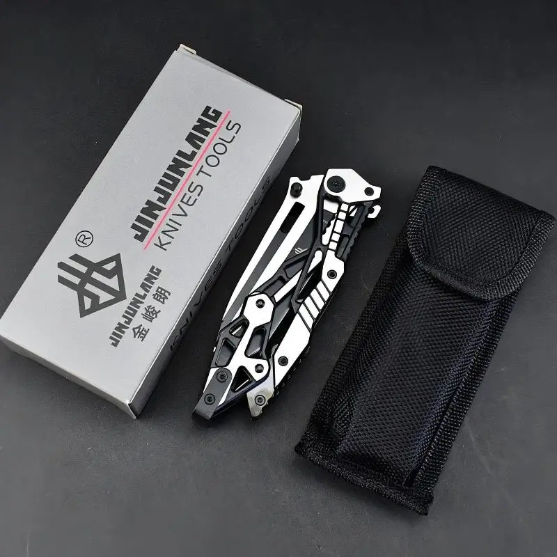 Mechanical Armo Folding Kitchen Knife Fruit Cutting Outdoor Camping Survival Knife