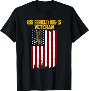 USS Berkeley DDG-15 Destroyer Veterans Day Father's Day Dad T-Shirt