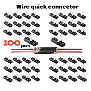 Double-Wire Plug-in Connector Led Light StripConnectors 2 Pin,Led Strip Lights Connectors LowVoltage Wire Connector with Locking Buckle,FastConnect Plugs Led Connectors for Strip Lights-YY.lead strip automotive wiring electricity