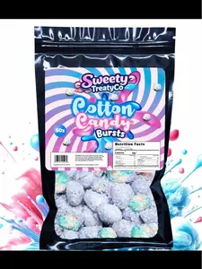 SweetyTreatyCo Cotton Candy Burst Bites 6oz – Sweet Viral Crunchy Candy Snack