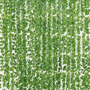 Artificial Ivy Vine, 12pcs/set Decorative Fake Ivy Leaf Garland, Ivy Garlands For Room, Hanging Ivy Plants for Room Garden Office Wedding Wall Decor, Home Garden Decoration