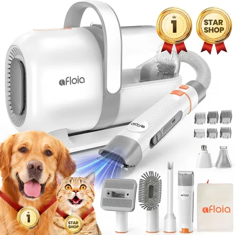 【LimitedTimeFlashSale】Afloia Dog Grooming Kit, Pet Grooming Vacuum & Dog Clippers & Dog Brush for Shedding with Vacuum Grooming Tools, petlovers Low Noise Dog Vacuum Hair Remover Pet Grooming Supplies Paw Trimmer SummerVibes, Grooming Accessories