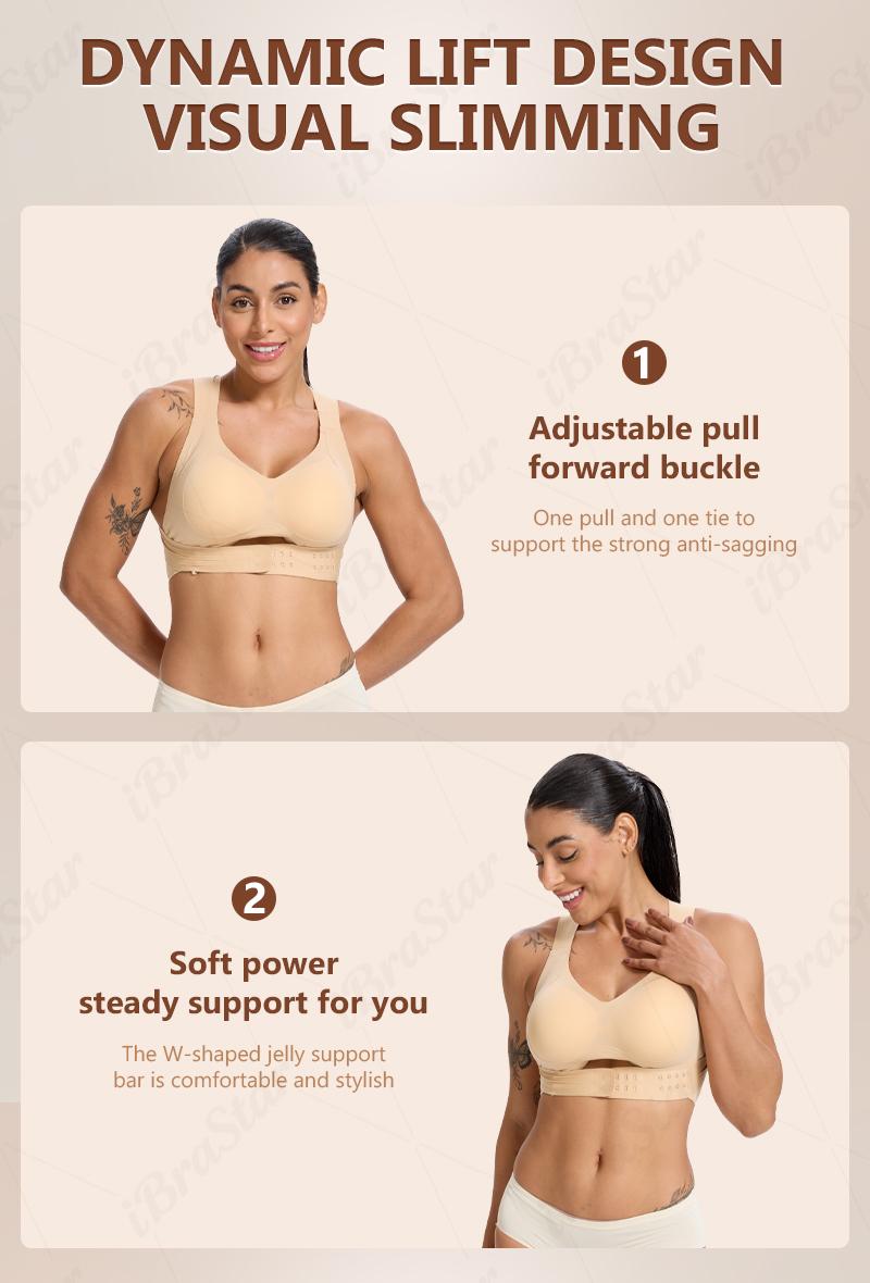 【Postural correction】Soft Breathable Wireless Sports Bra - Women's Full Coverage, Non-Removable Moulded Cups | Beige Yoga Gym Daily Fitness Activewear 【Postural correction】Soft Breathable Wireless Sports Bra - Women's Full Coverage, Non-Removable Moulded Cups | Beige Yoga Gym Daily Fitness Activewear