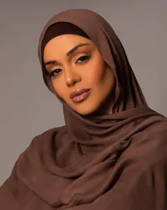 Premium Modal Hijab with matching under cap set - Truffle