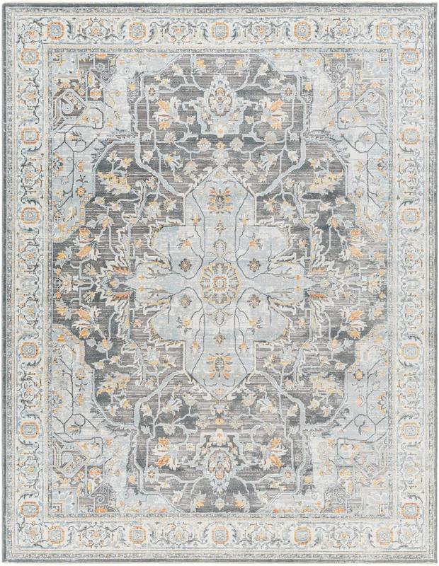 Livabliss Hassler HSL2305-710RD Circular Shape Large Round Area Rug, 7 ft. 10 in., Multi-Color, Medium Pile Polyester Blend, Indoor Machine-Woven Decorative Rug Mat with Natural Charm, Floor Covering, Floor Rug