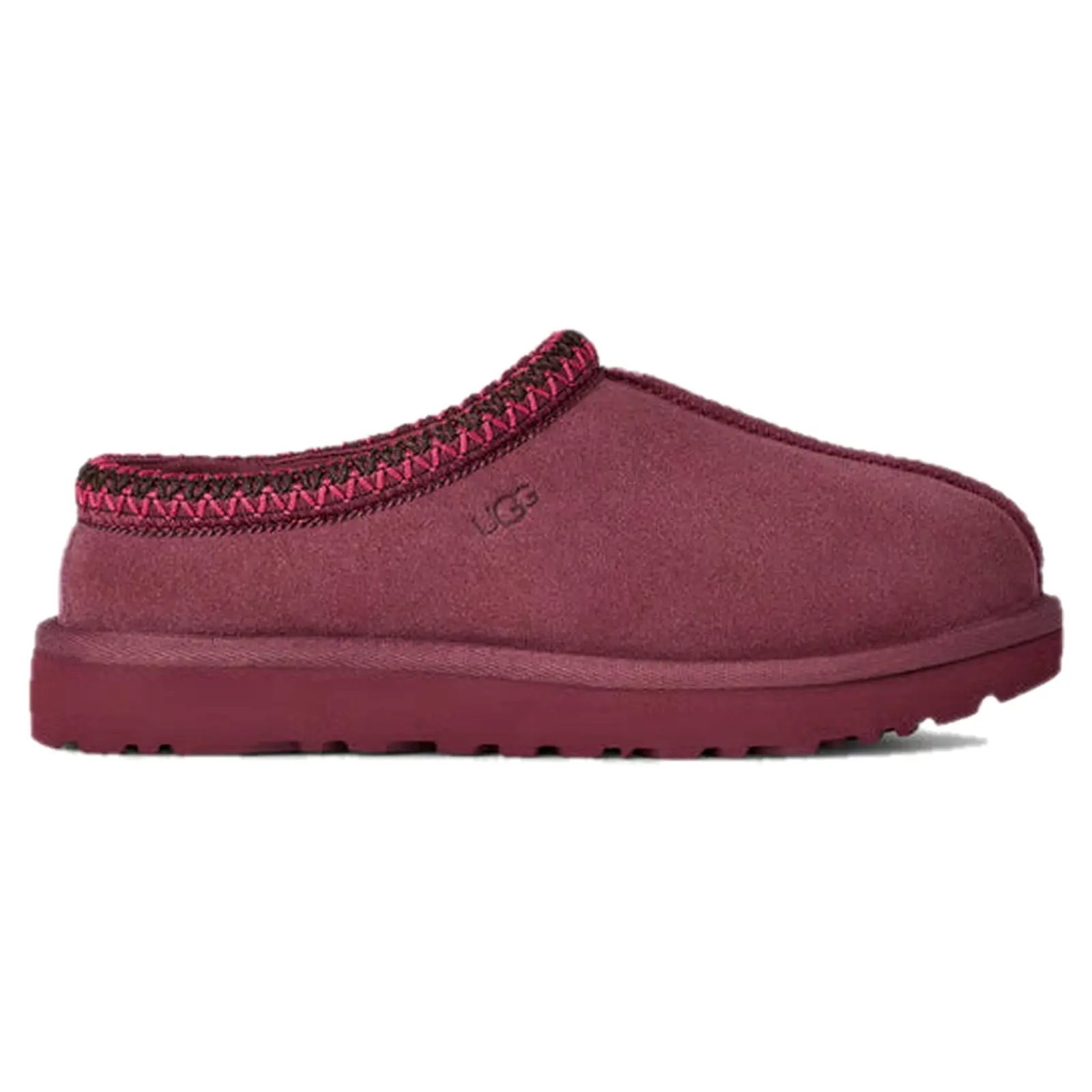 UGG Women's Tasman II Slip-On Slipper - Burnt Magenta Fuzzy Suede Footwear, Plush Lined, Cushioned Sole, for Everyday Casual & Original Walking, 100% Authentic, US W 10