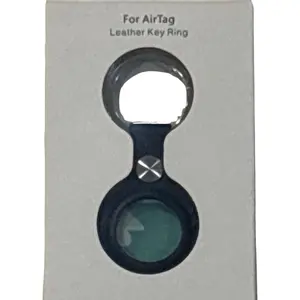 Air Tag Keychain for Apple Airtags Holder, 1 Pack Protective Leather Metal keychain AirTag holder keychain Protection