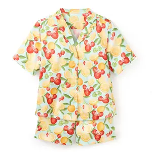 Disney Store Mickey and Minnie Mouse Icon Strawberry and Oranges Sleep Set for Women