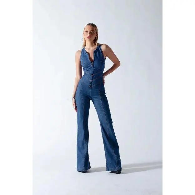 Heart Denim Jumpsuit