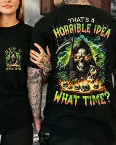 Chaosmoda Generation X That's A Horrible Idea What Time? Custom Year Skull T-shirt