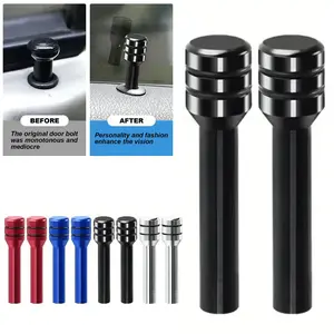 Car Door Lock Knobs, Door Lift Bolt Auto Inner Door Pull Pins, Aluminum Alloy Door Lock Cover Decor, Universal Car Accessories for Most Cars, Trucks