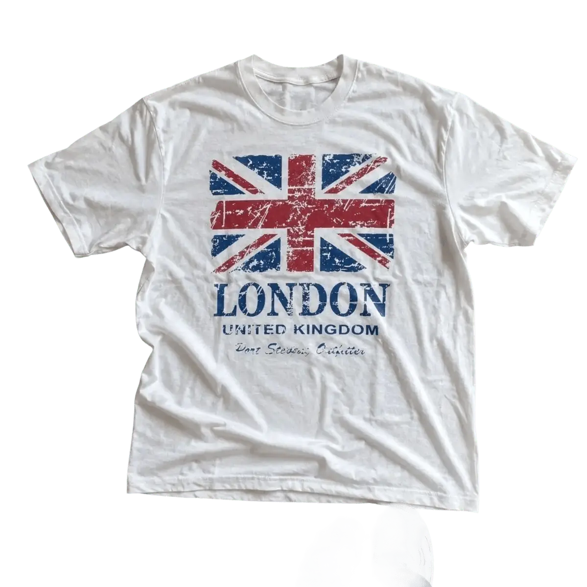Vintage London United Kingdom Graphic Tee Union Jack Flag Shirt Retro British Travel T-Shirt Uk Souvenir City Top Premium Everyday T-Shirt for Men & Women