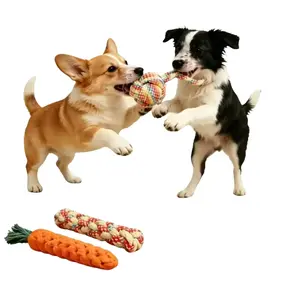 3 Pack Dog Rope Toys - Durable Chew Tug Toys for Small Medium Large Dogs, Teeth Cleaning Cotton Rope Set