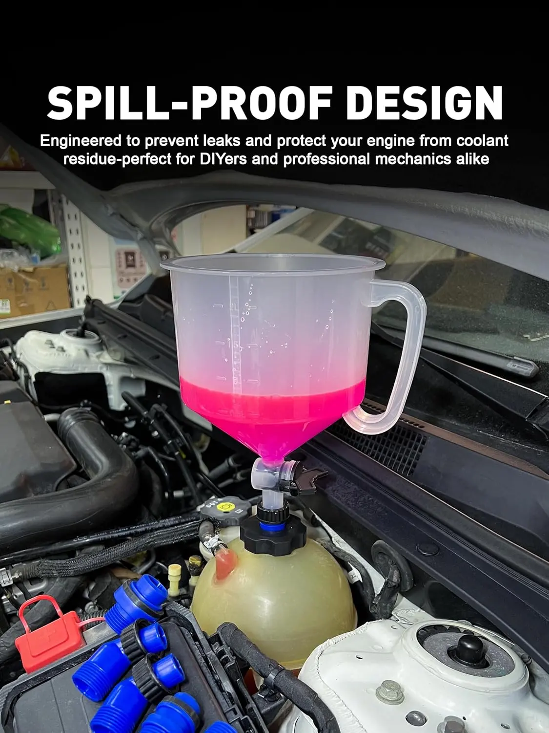 SMART JERRY - Coolant Bleeder Kit, Universal Radiator Burping Funnel ...