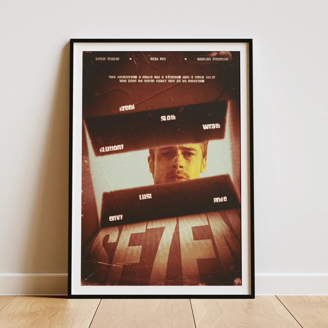 Se7en Movie Poster: 90s Thriller Film Art