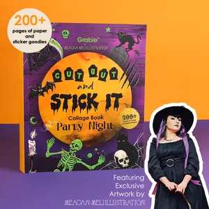 Grabie 200+ Pages Halloween Party Night Collage Activity Book, HolidayHaul