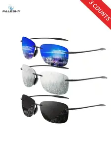 Men's Sporty Frameless Polarized Hiking Sunglasses, Cycling Sunglasses, Biking Sunglasses, Trendy Casual Non-Slip Lightweight Running Sunglasses for Everyday Use, Fashion Accessories for Outdoor Activities