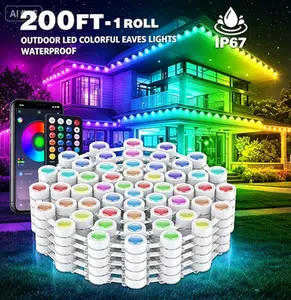 RGB Waterproof Lights ,Permanent Outdoor Lights,IP67 Smart LED Light App/Remote Control,Perfect for Christmas, Halloween, parties, or everyday accent lighting,  easily install under eaves, along gardens, patios, garages, and pathways.