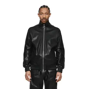 Leather Track Jacket