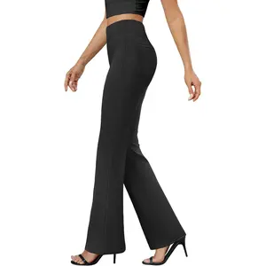 Womens Bootcut Dress Pants Business Casual Work Pants with Pockets High Waist Stretchy Trousers Pull On Office SlacksGift