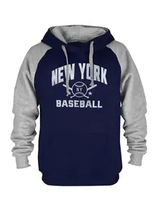 Mens Baseball Team Embroidery Hooded Fleece Sweatshirt Casual Hoodie