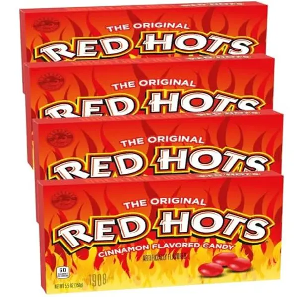 Red Hot Cinnamon Flavored Hard Candy, Cinnamon Imperial Candy (4 - Pack)