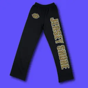 Jersey Shore Leopard Flare Pants Black Snooki