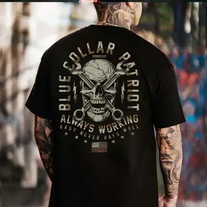 Blue Collar Patriot Always Working Shirt – Work Ethic Gift for Dad, Husband, Men T-Shirt, Sweatshirt, Hoodie