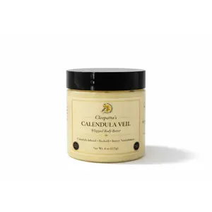 Cleopatra's Calendula Veil Whipped Body Butter for Dry Sensitive Skin – Deep Moisture + Skin Soothing