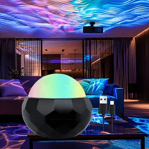 Compact Magic Ball Light with Beautiful Aurora Effect, Colorful Rotating & Color Changing, USB Powered with Remote Control Lighting, Ideal for Bedroom, Living Room and Parties