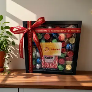 3D Hollow Out Photo Frame, 6 Inch, 3cm Thick, 8x8 Shadow Box Frame with Letter Stickers, Display Case for Memorabilia, Baby Items, Wedding Memories