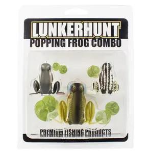 Lunkerhunt 3-Piece Popping Frog Combo