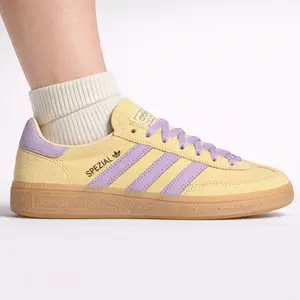Adidas Originals Women's Yellow/Plum Handball Spezial Sneakers, JR3617 (No Box)