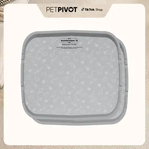 AutoScooper 12 Lite PetPivot Cat Litter Box Pad, Waterproof &Scratch-Resistant Cat Liner, Anti-Tracking Cat Litter Matfor Self-Cleaning Litter Box-2-pack SummerVibes petlovers fathersdaygiftideas
