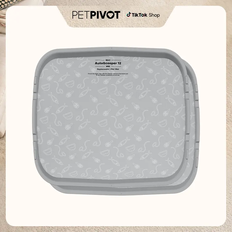 PetPivot AutoScooper 12 Lite Waterproof Replacement Pads, 2-Pack for Backups, Easy Replacement, Perfect Fit & Precise Mounting Alignment for Self-Cleaning Litter Boxes, Aids Cleaner Space, Less Effort & Mess Prevention, Litter Box, SohoChic