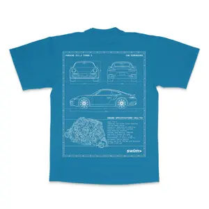 Porsche 991 Turbo S Blueprint Tee