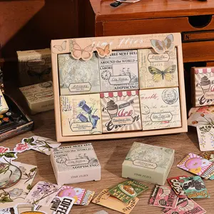 Time Flies Vintage Sticker Mega Box – 300 Sticker per Box (2 of each Design, 150 Unique Designs)