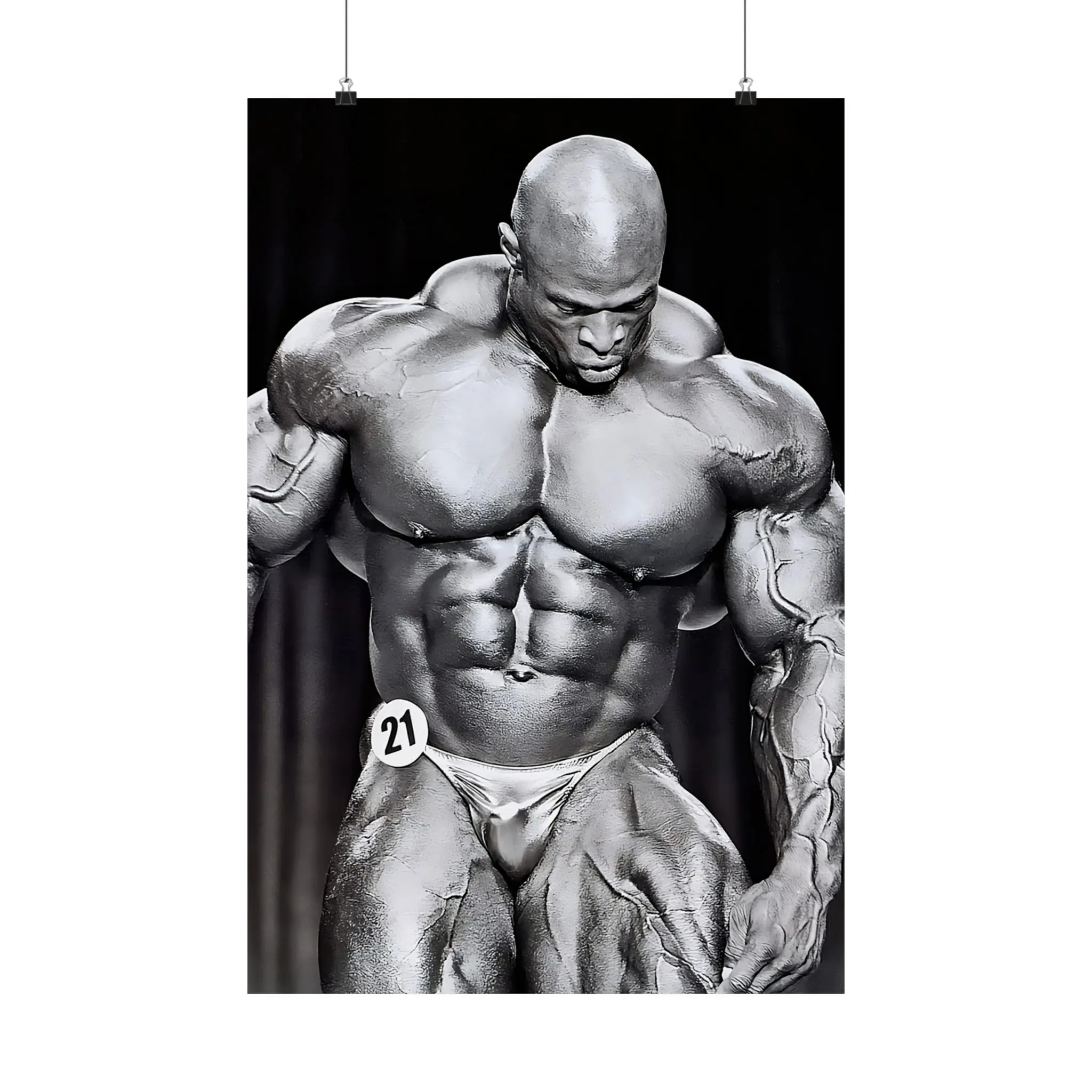 Ronnie Coleman Mr Olympia Poster, Vintage Gym Bodybuilding Fitness Icon Poster 1