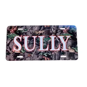 Monogram Camo License Plate