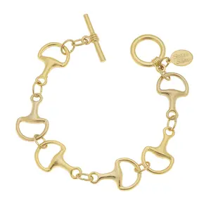 Susan Shaw Gold Horse Bit Bracelet