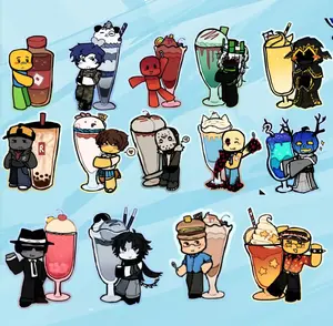 FORSAKEN Keychains, Roblox Forsaken Acrylic Keychain Cute Charms, Forsaken Characters And Their Favorite Drinks, And Perfect For Bags, Keys, Or Gifts