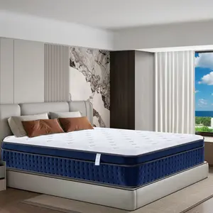 Queen King Capri Comfortable Sleep 12"-14" Hybrid Pocket Spring and Foam Mattress for Superior Support and Rest