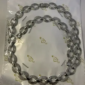 Luxury Silver Rhinestone jewelry set