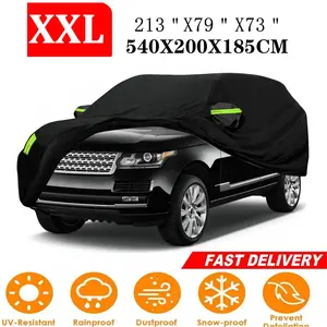 Car Cover Waterproof All Weather, UV Protection Windproof Outdoor FullCar Cover, Full Exterior Covers For Sedan SUV Hatchback Coupe For Automobiles Sun UV Rain Snow Sand Protect Vehicle Painting Silver