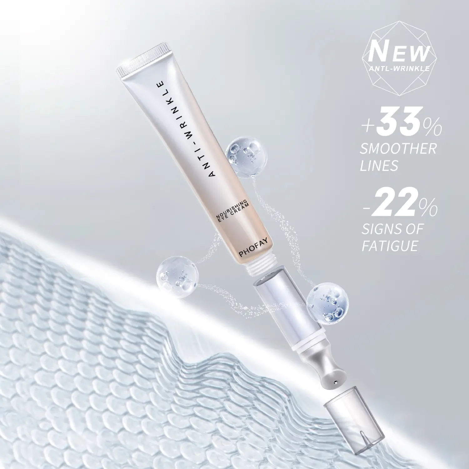 Official PHOFAY 3-in-1 Electric Eye Cream: Massage + Hydrate + Fight Fine Lines